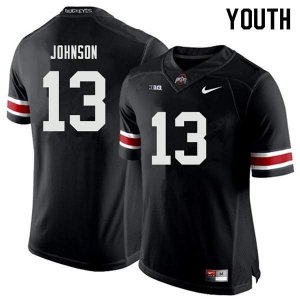 NCAA Ohio State Buckeyes Youth #13 Tyreke Johnson Black Nike Football College Jersey KVA4845NT